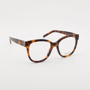 Saint Laurent SLM97 003 Eyeglasses Havana 54mm Square Frame